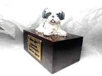 Image 14 of Custom Engraved Maltese Urn Pet Portrait Figurine To Your Dog's Photo