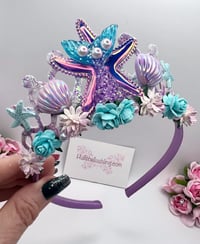 Image 2 of Mermaid tiara crown, party hats, birthday accessories 