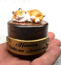 Image 2 of Custom Engraved Hamster Mini Urn Handpainted To Your Photos