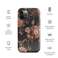 Image 12 of Dark Rose Gold Butterfly Design Goth Inspired Tough Case for iPhone®