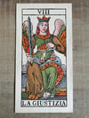 La Justice. Grande carte du tarot de Marseille, 1963, 37x20cm, vintage italien