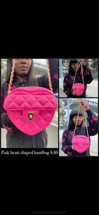 Pink hear shaped handbag 