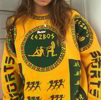 LEZBO all over yellow sweatshirt 