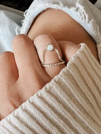 Image 2 of Eclipse and Pearl Ring Set (READY TO SHIP SIZE 6) 