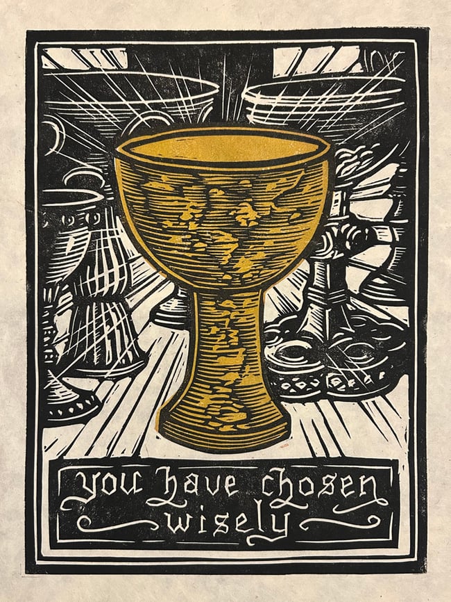 Grail Block Print