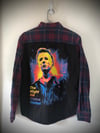 Upcycled “Michael Myers: He Came Home” t-shirt flannel 