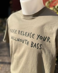 Image 2 of Light Olive “Release Your Smallmouth” Tee