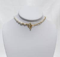 Image 1 of Pearl & Gold Statement Necklace 