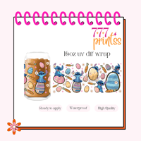 Easter Carrots Stitch UV DTF Cup wrap