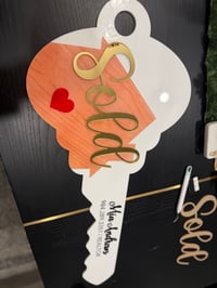 Customized Realtor Key | Sold House Key | Realtor Acrylic Sign | Closing House