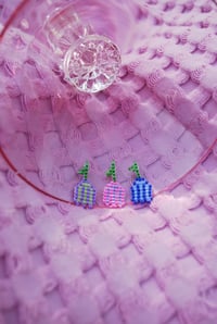 Image 2 of Tulip Drop Beaded Charm – Handmade Floral Pendant