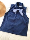 Ready Made Size 10 Sleeveless Spotty Bow Shirt with Free Postage 