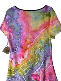 Image 14 of XL 90's Babydoll Mini Dress in Euphoric Geode Ice Dye