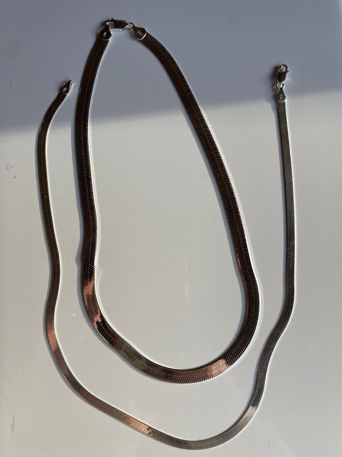 Image of Silver Herringbone Necklace