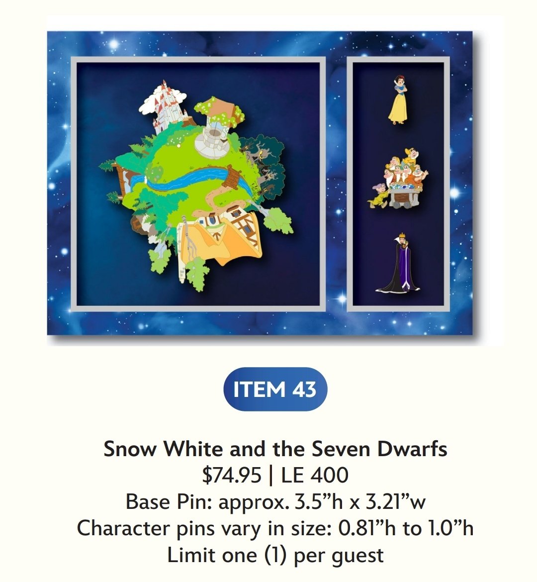 Image of The world of snow white wdi pin set le 400