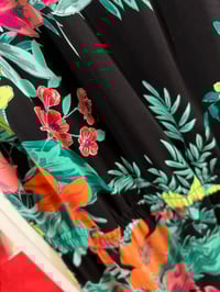 Image 3 of flower long dress with gold charms 