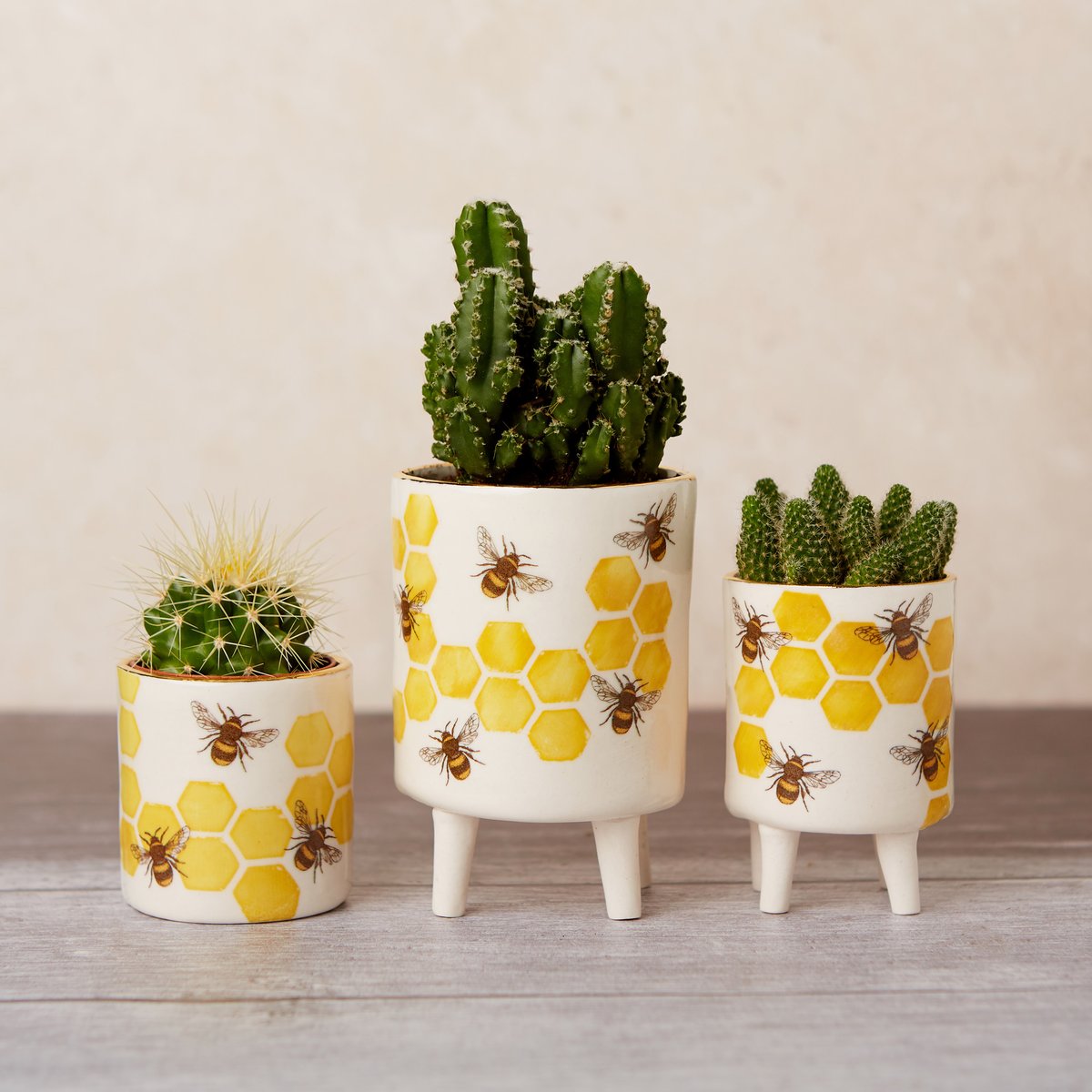 Porcelain bee planters