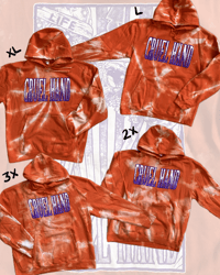 Image 3 of Bleach Dye Orange Shambles Hoodie