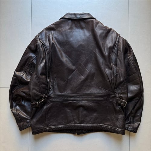 Image of 1990s Heayweight Leather Cropped Jacket, Size Large