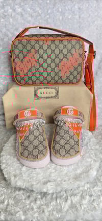 Image 2 of Orange Gorg girl crocs w/ matching crossbody