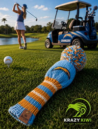 Image 1 of Los Angeles Chargers football custom Golf Club Cover hand knit logo NFL fan  gift-6a1afa28