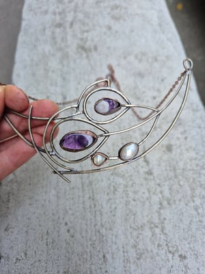 Amethyst flowers necklace 