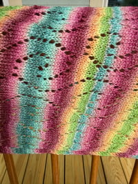 Image 2 of Summer Garden Hand-Spun Silk & Wool Hand-Knit Wrap