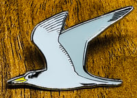 Image 2 of Lesser Crested Tern - No.115 - UK Birding Pins - Enamel Pin Badge