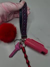 Red & Pink LV Safety Keychain 