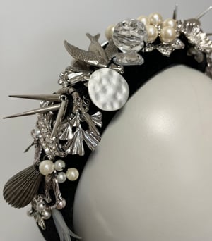 Image of Black embellished headband 