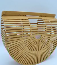 Image 1 of Natural Wooden Handheld Handbag – Where Earthy Meets Elegant