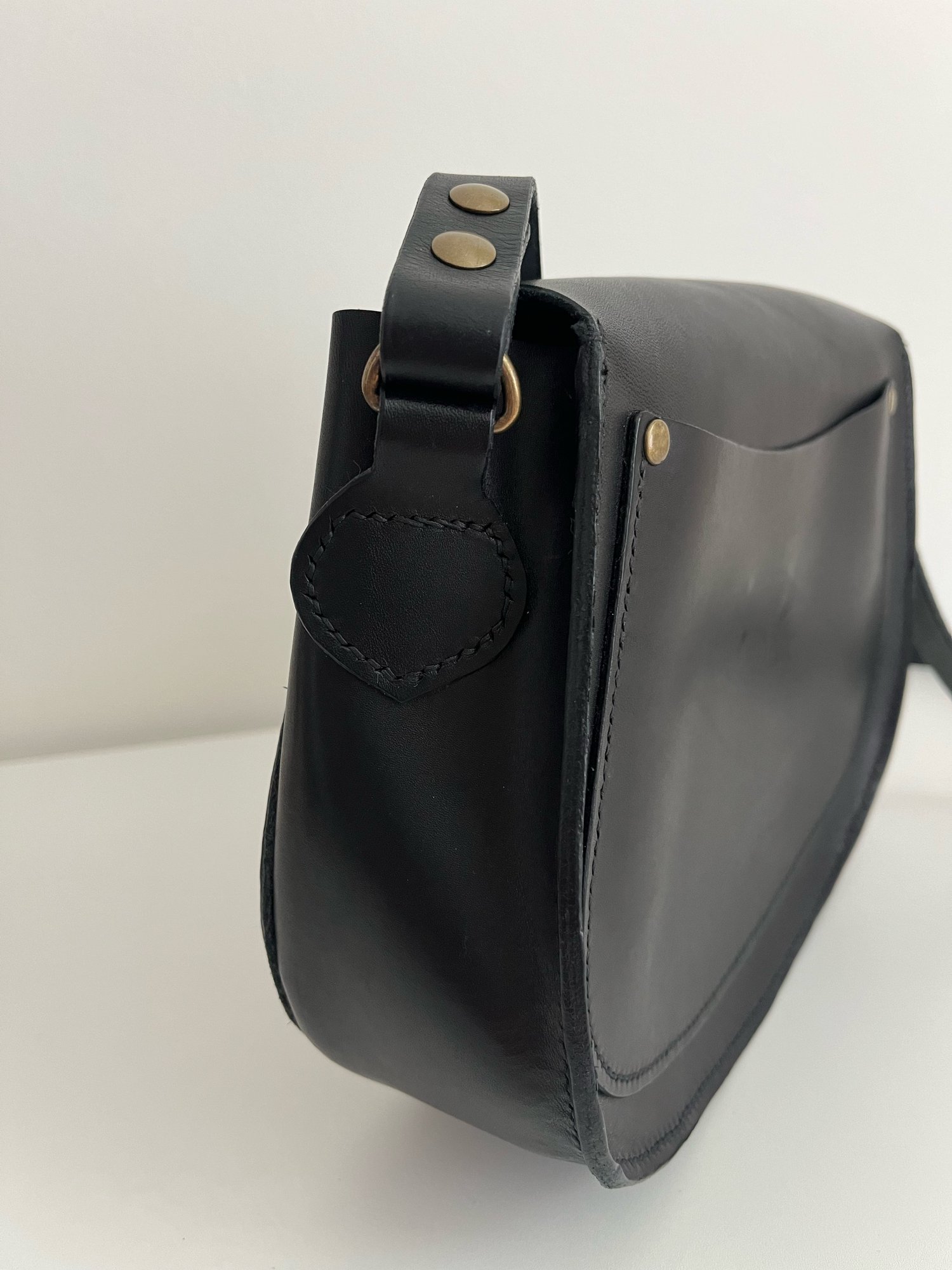 Image of Black Crossbody Saddle Bag