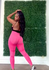 High waist squat proof leggings (cherry)