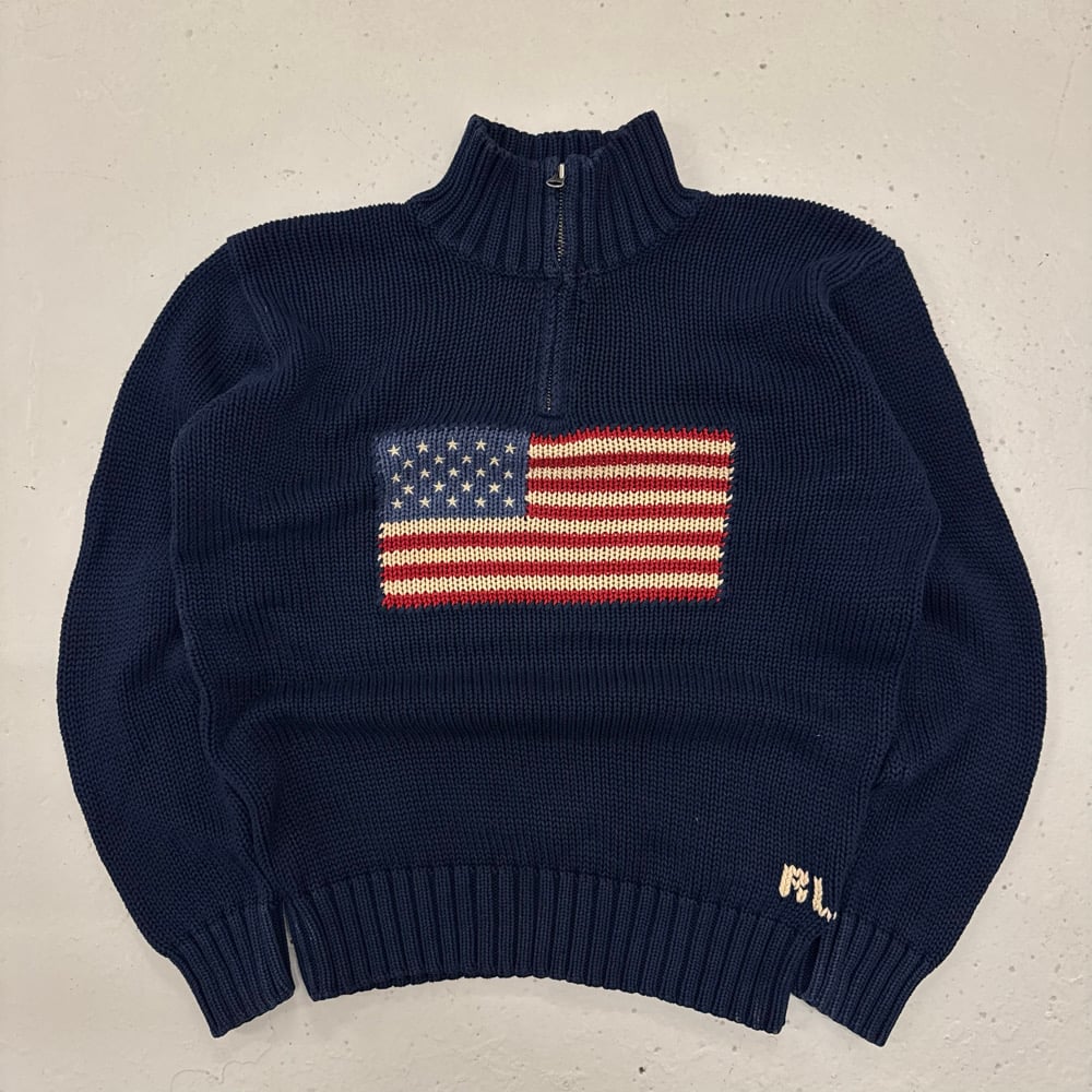 Image of Women’s Ralph Lauren 1/4 Zip Up Knit, Size Large