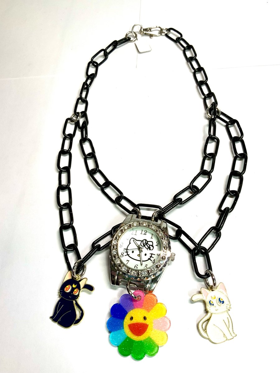 Image of Hello Kitty Luna And Artemis Watch Necklace