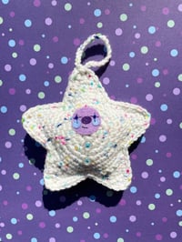 Image 2 of Crochet Clown Ornament Purple