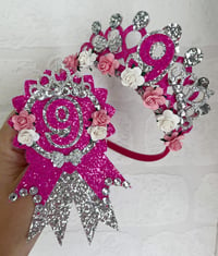 Image 4 of Hot pink and silver birthday tiara