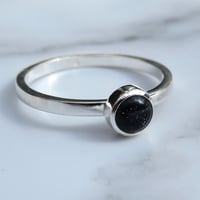 Image 6 of Galaxy Sterling Silver Blue Goldstone Ring