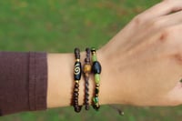 Image 2 of Spiral & peace sign bracelet stack