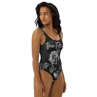 Image 3 of BossFitted Gray Rose One-Piece Swimsuit
