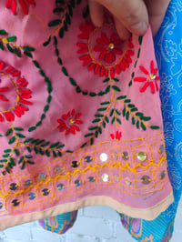 Image 4 of Thassos scarf -baby pink and pale pink trim