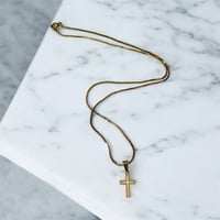 Image 3 of Outline Cross Necklace