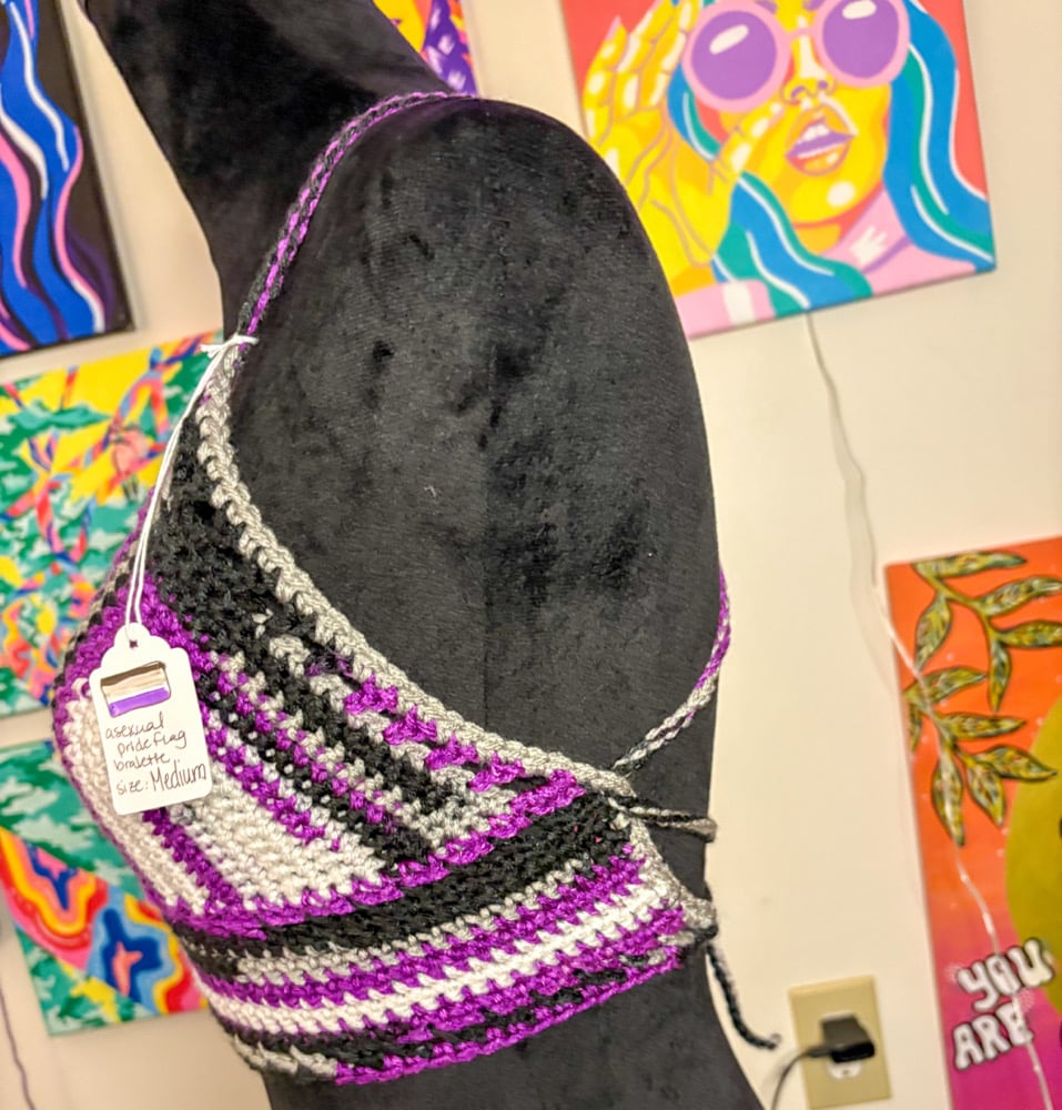 Image of Ace Pride Flag Bralette
