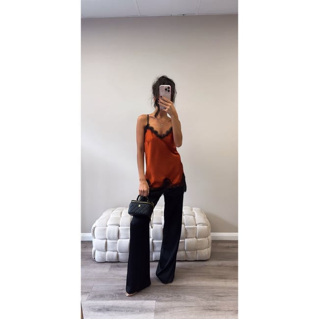 Burnt Orange Lace Cami 