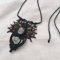 Image 2 of Macrame necklace with rhodonite