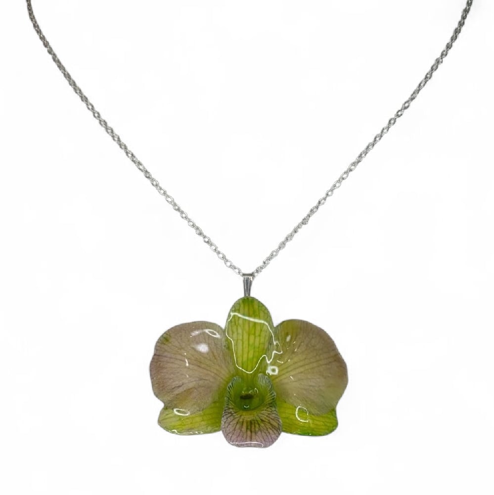 Image of Mini Dendrobium Pendant (Yellow & Greens)