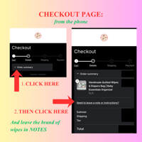 Image 5 of Mini Wipes Pouch with Wristlet | Compact & Made to Order ✨