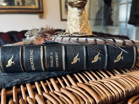 Image of “Shooting Field & Covert” Antique 1892 Leather Bound 