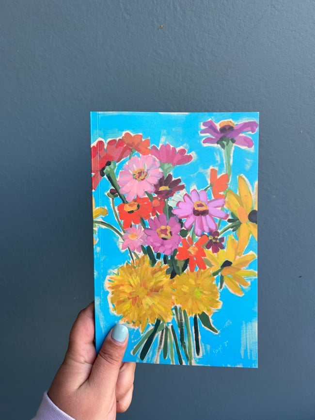 “Ciel” Floral Notebook, 100 page