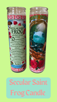 Image 1 of Saint Frog Prayer Candle